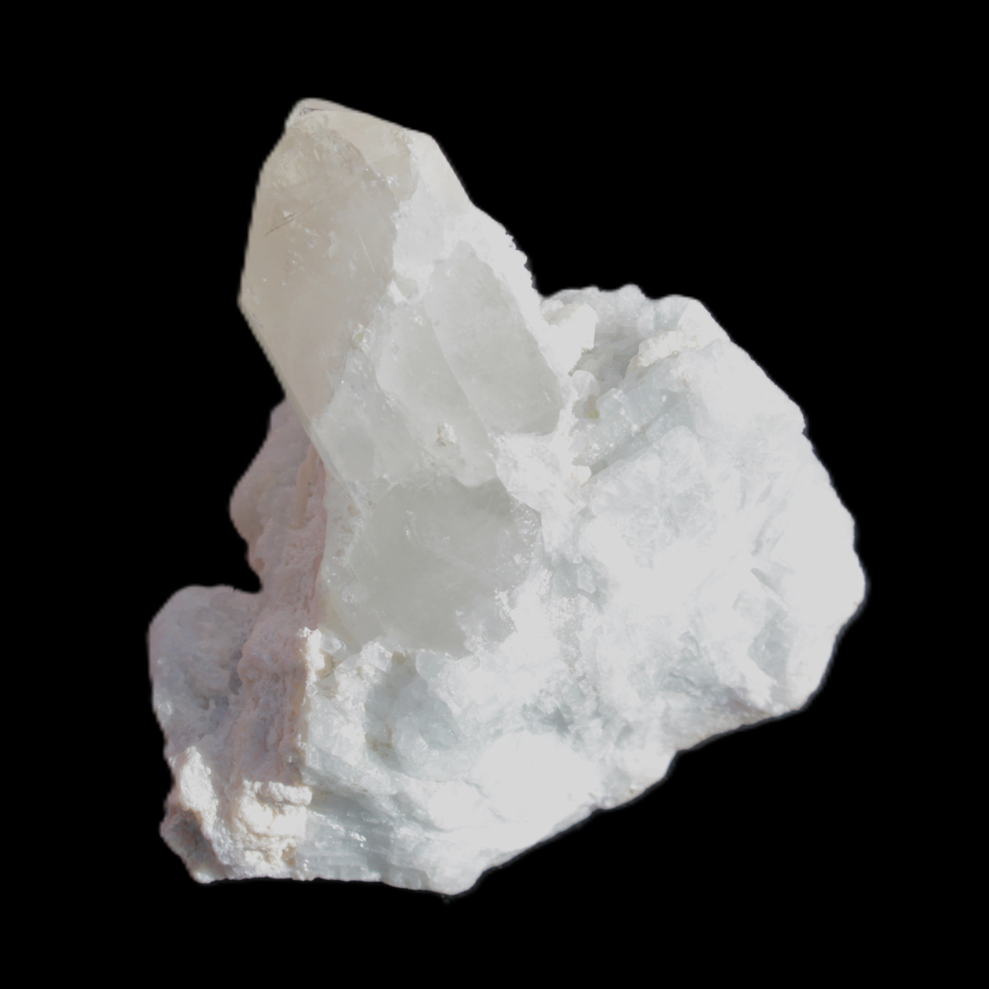 Quartz with Green Tourmaline, Mica, Feldspar matrix  41*31*50mm 61.5g in sunlight - Rocks and Things Store