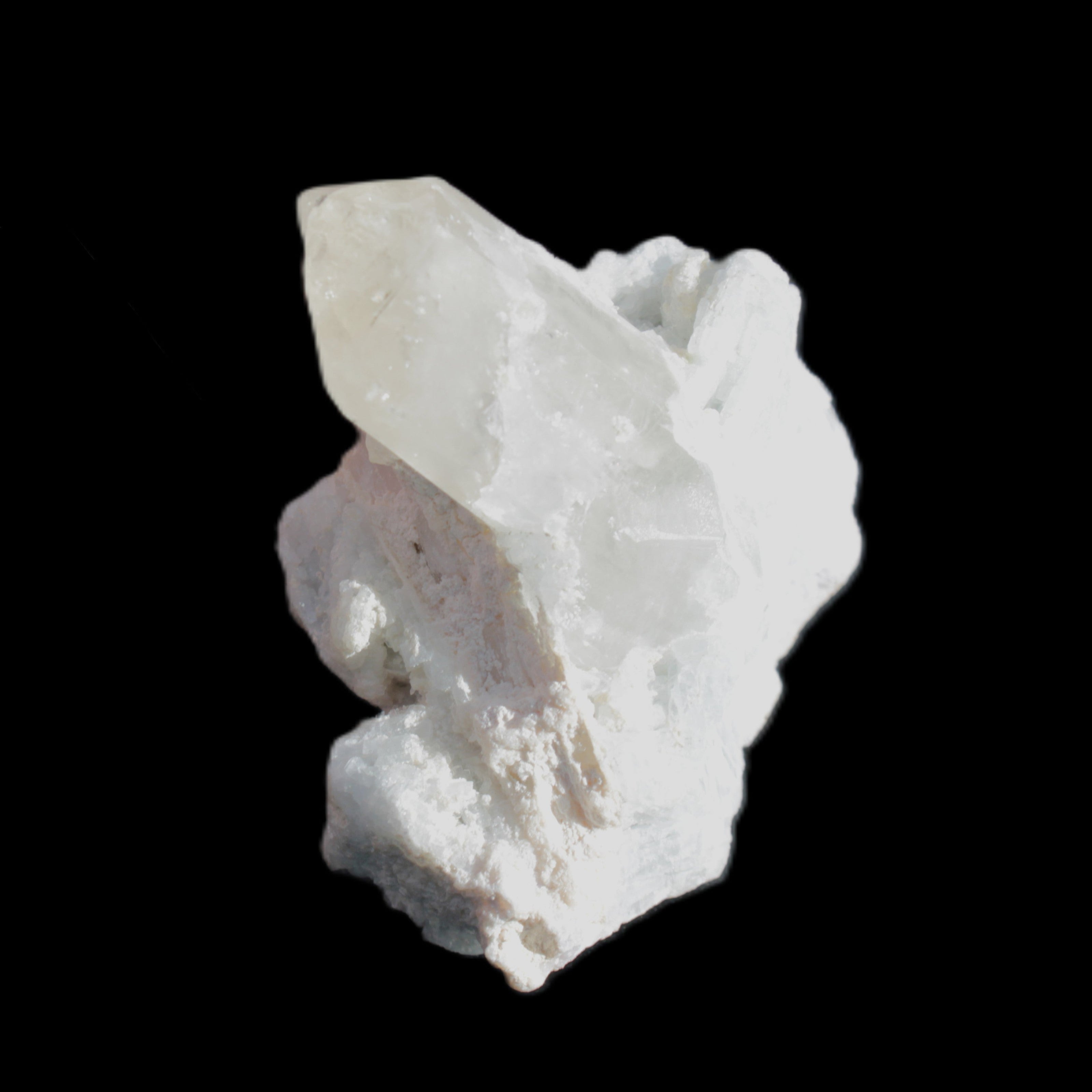 Quartz with Green Tourmaline, Mica, Feldspar matrix  41*31*50mm 61.5g in sunlight - Rocks and Things Store