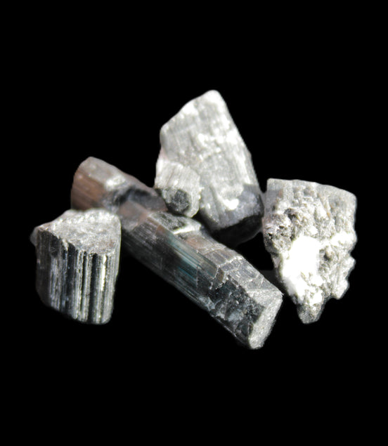 Black Tourmaline 3/4 natural crystals 22-36mm 10-12g in sunlight - Rocks and Things Store