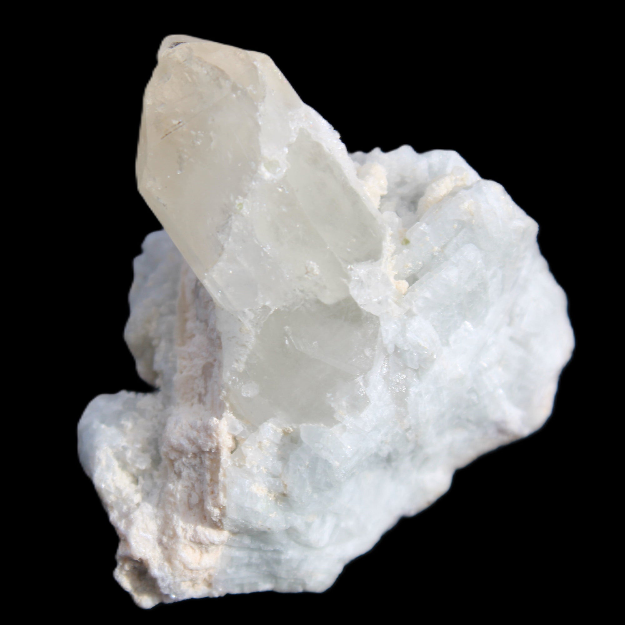 Quartz with Green Tourmaline, Mica, Feldspar matrix  41*31*50mm 61.5g in sunlight - Rocks and Things Store