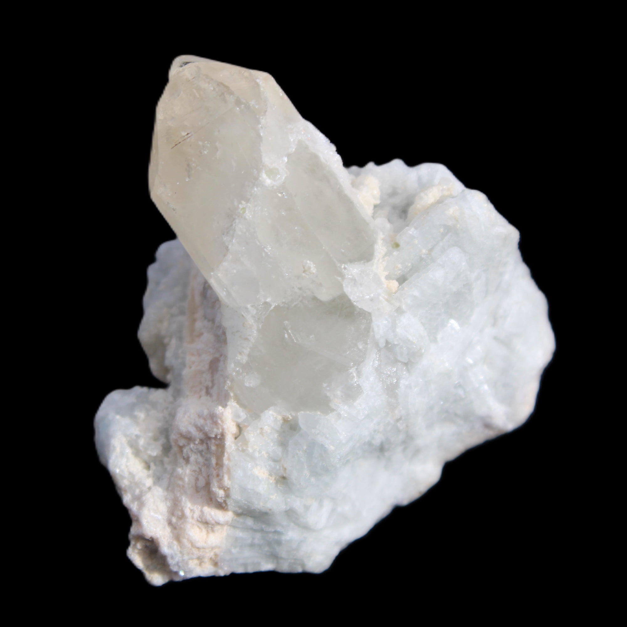 Quartz with Green Tourmaline, Mica, Feldspar matrix  41*31*50mm 61.5g in sunlight - Rocks and Things Store