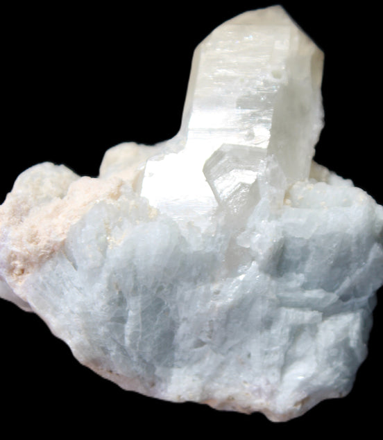 Quartz with Green Tourmaline, Mica, Feldspar matrix  41*31*50mm 61.5g in sunlight - Rocks and Things Store