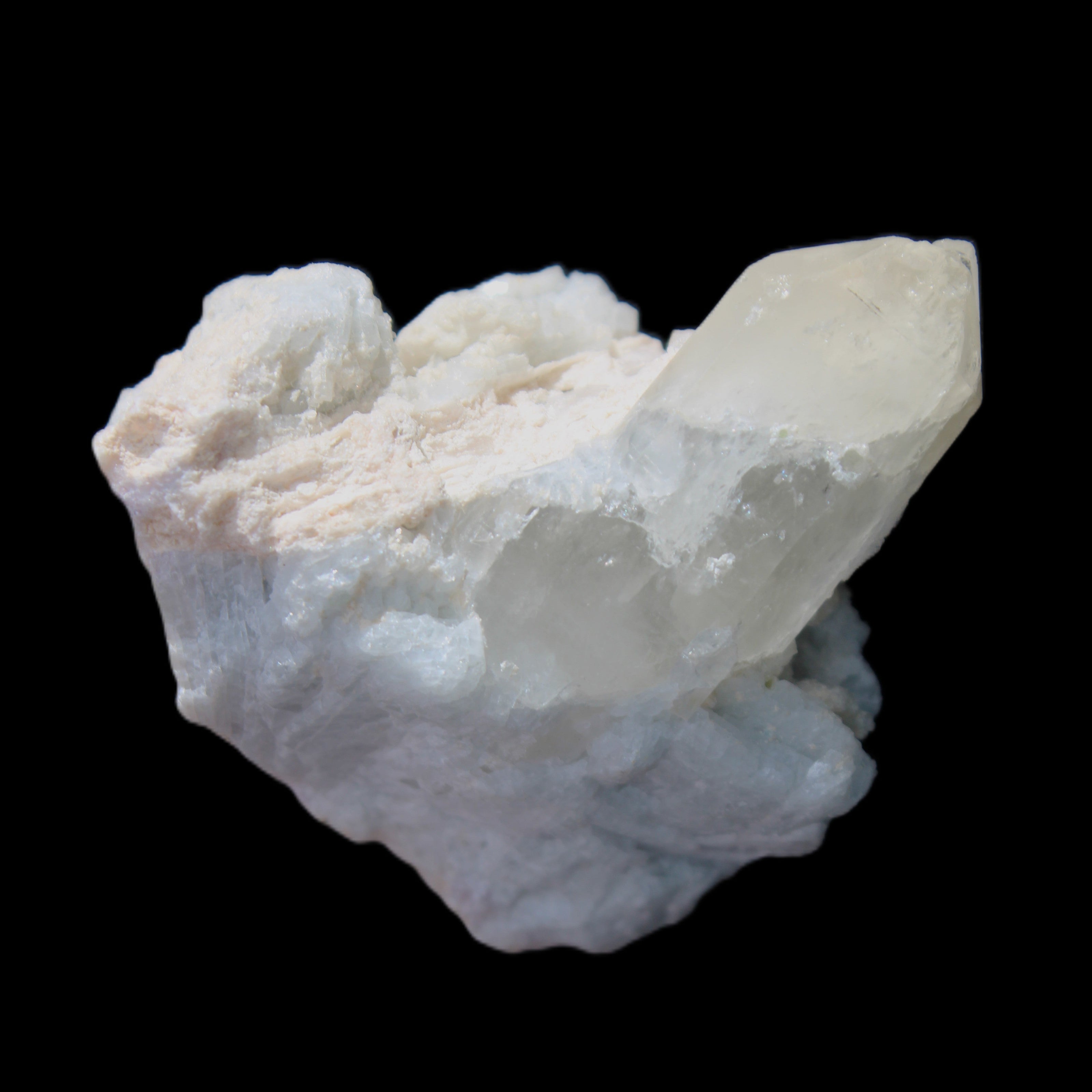 Quartz with Green Tourmaline, Mica, Feldspar matrix  41*31*50mm 61.5g in sunlight - Rocks and Things Store