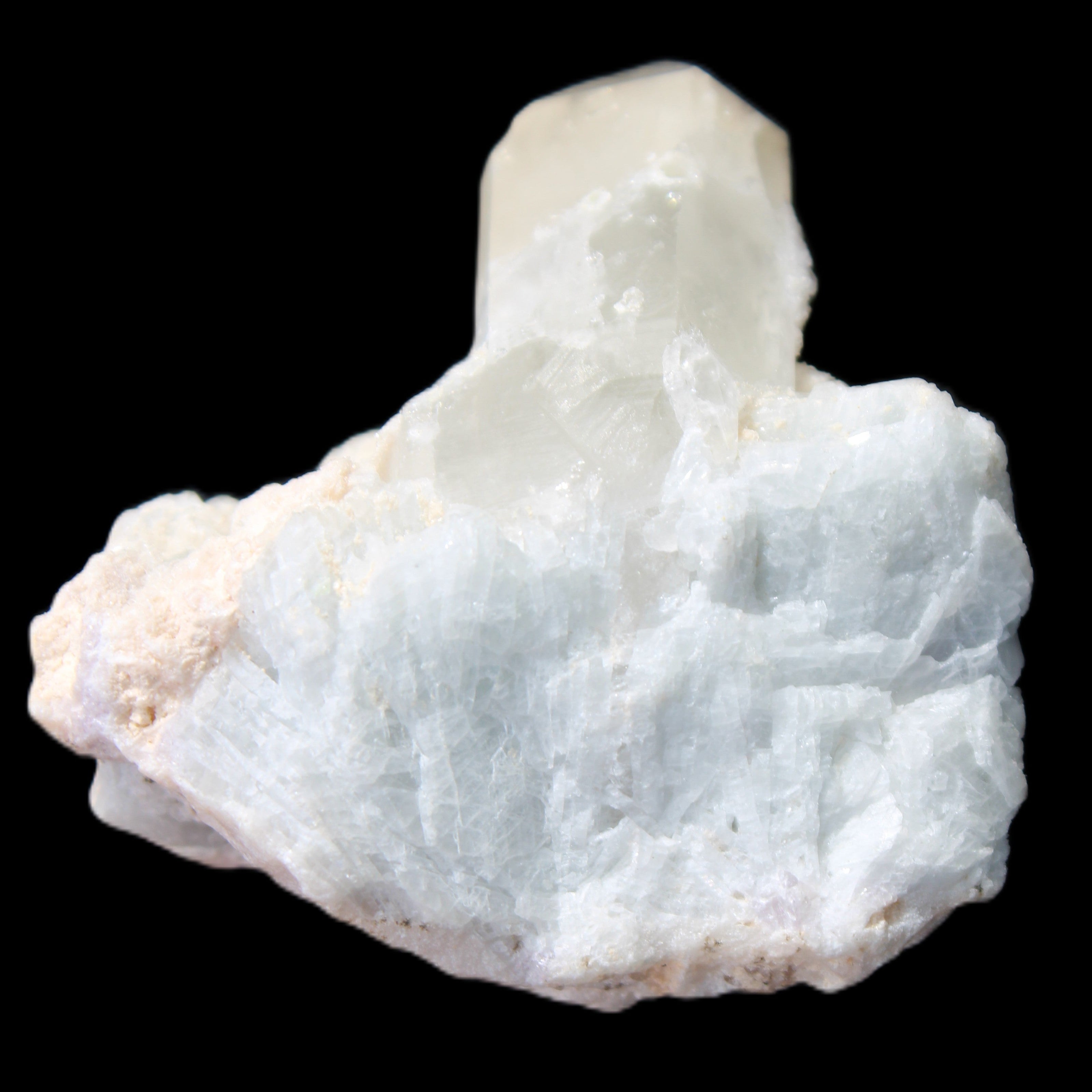 Quartz with Green Tourmaline, Mica, Feldspar matrix  41*31*50mm 61.5g in sunlight - Rocks and Things Store