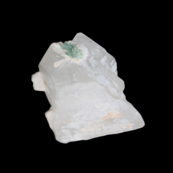 Double-Terminated Quartz with Green Tourmaline and Kunzite matrix  41*31*50mm 33.5ct 6.7g in sunlight - Rocks and Things Store