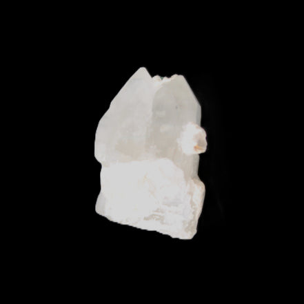 Double-Terminated Quartz with Green Tourmaline and Kunzite matrix  41*31*50mm 33.5ct 6.7g in sunlight - Rocks and Things Store