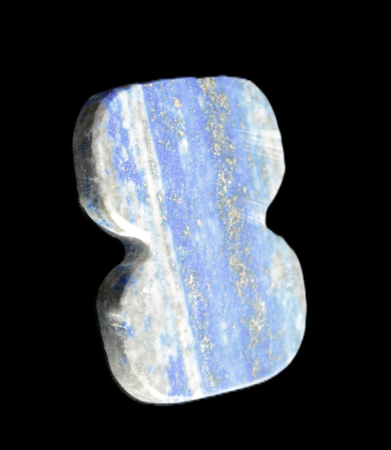Lapis Lazuli triangular pendant shape 38.28mm 17g in sunlight - Rocks and Things Store