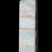 Pistachio Calcite obelisk 130mm 332g in sunlight - Rocks and Things Store