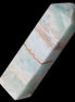 Pistachio Calcite obelisk 130mm 332g in sunlight - Rocks and Things Store