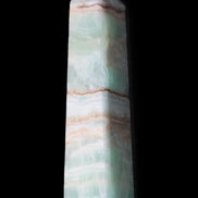 Pistachio Calcite obelisk 140mm 362g in sunlight - Rocks and Things Store