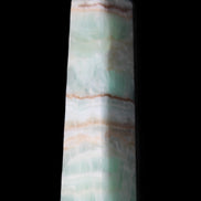 Pistachio Calcite obelisk 140mm 362g in sunlight - Rocks and Things Store