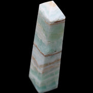 Pistachio Calcite obelisk 140mm 362g in sunlight - Rocks and Things Store