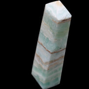 Pistachio Calcite obelisk 140mm 362g in sunlight - Rocks and Things Store