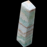 Pistachio Calcite obelisk 140mm 362g in sunlight - Rocks and Things Store