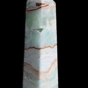 Pistachio Calcite obelisk 134mm 339g in sunlight - Rocks and Things Store