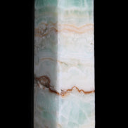 Pistachio Calcite obelisk 118mm 258g in sunlight - Rocks and Things Store