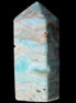 Caribbean Calcite Blue Aragonite obelisk 75*26mm 125g in sunlight - Rocks and Things Store