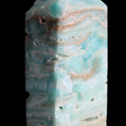 Caribbean Calcite Blue Aragonite obelisk 75*26mm 125g in sunlight - Rocks and Things Store