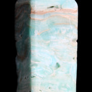 Caribbean Calcite Blue Aragonite obelisk 75*26mm 125g in sunlight - Rocks and Things Store
