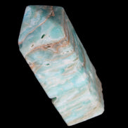 Caribbean Calcite Blue Aragonite obelisk 75*26mm 125g in sunlight - Rocks and Things Store