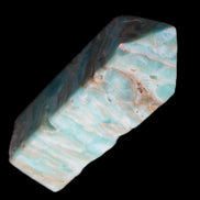 Caribbean Calcite Blue Aragonite obelisk 75*26mm 125g in sunlight - Rocks and Things Store