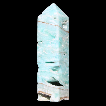 Blue Aragonite obelisk 106mm 170.7g in sunlight - Rocks and Things Store