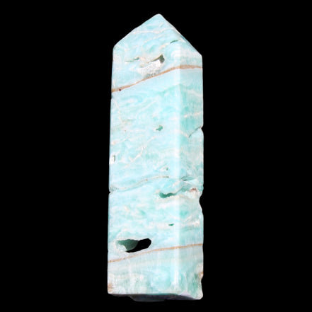 Blue Aragonite obelisk 106mm 170.7g in sunlight - Rocks and Things Store