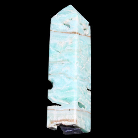 Blue Aragonite obelisk 106mm 170.7g in sunlight - Rocks and Things Store