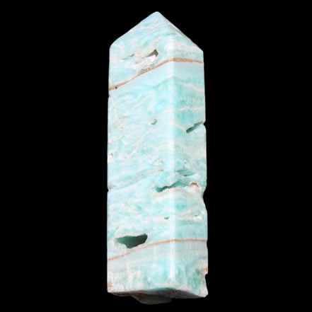 Blue Aragonite obelisk 106mm 170.7g in sunlight - Rocks and Things Store