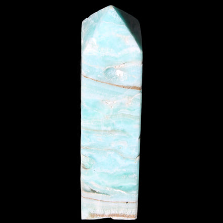 Blue Aragonite obelisk 106mm 170.7g in sunlight - Rocks and Things Store