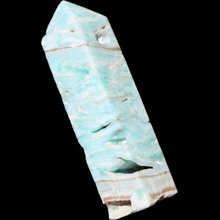 Blue Aragonite obelisk 106mm 170.7g in sunlight - Rocks and Things Store