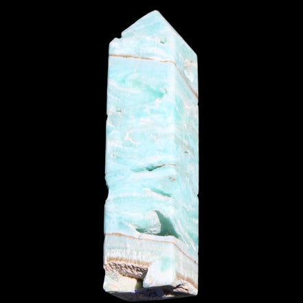Blue Aragonite obelisk 106mm 170.7g in sunlight - Rocks and Things Store