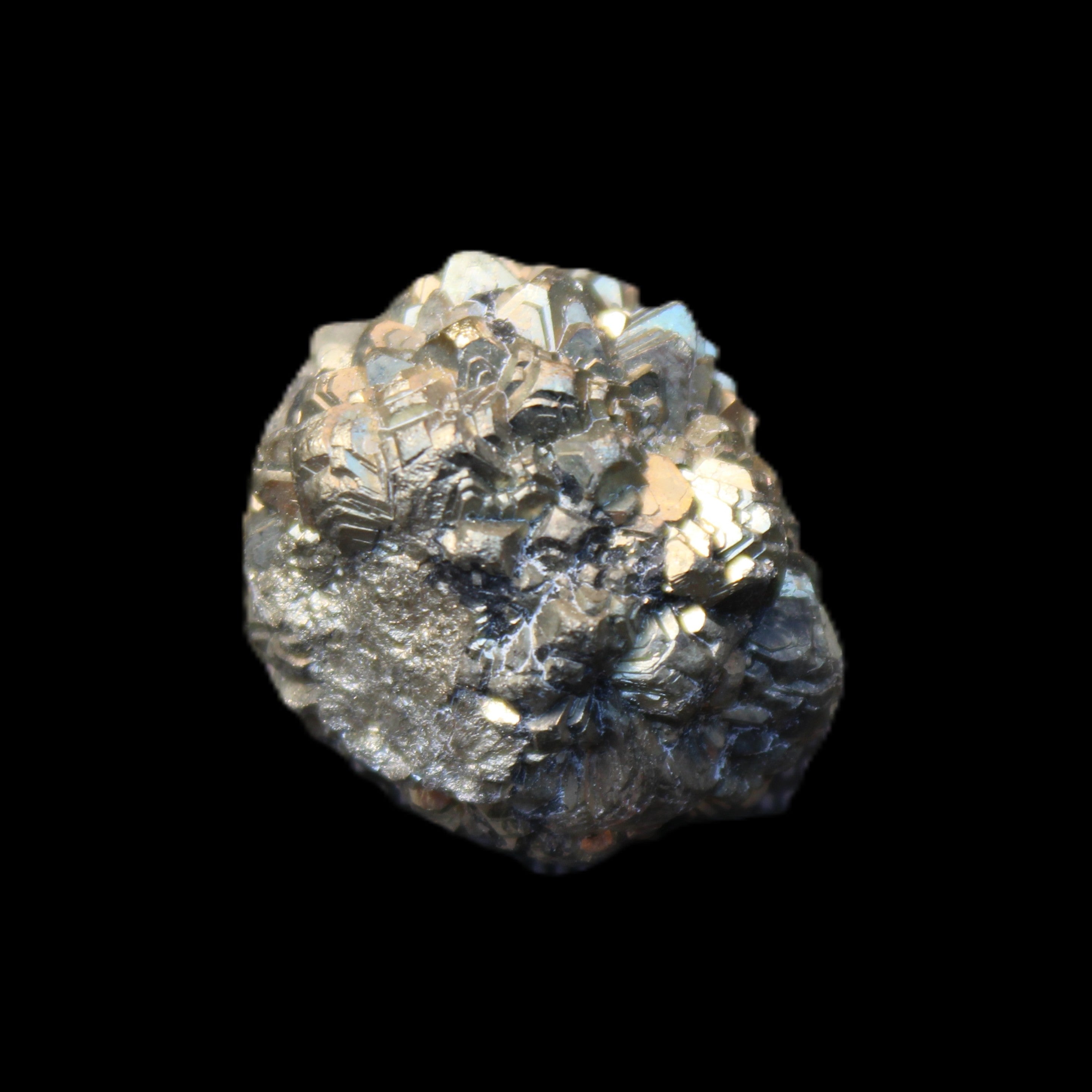Chalcopyrite cluster from Pakistan 26-38mm 31-36g in sunlight - Rocks and Things Store