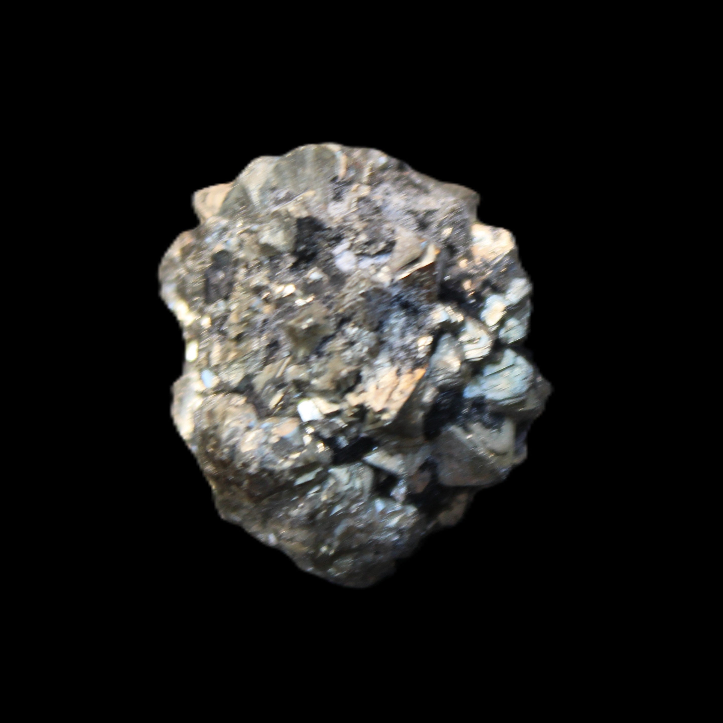 Chalcopyrite cluster from Pakistan 26-38mm 31-36g in sunlight - Rocks and Things Store