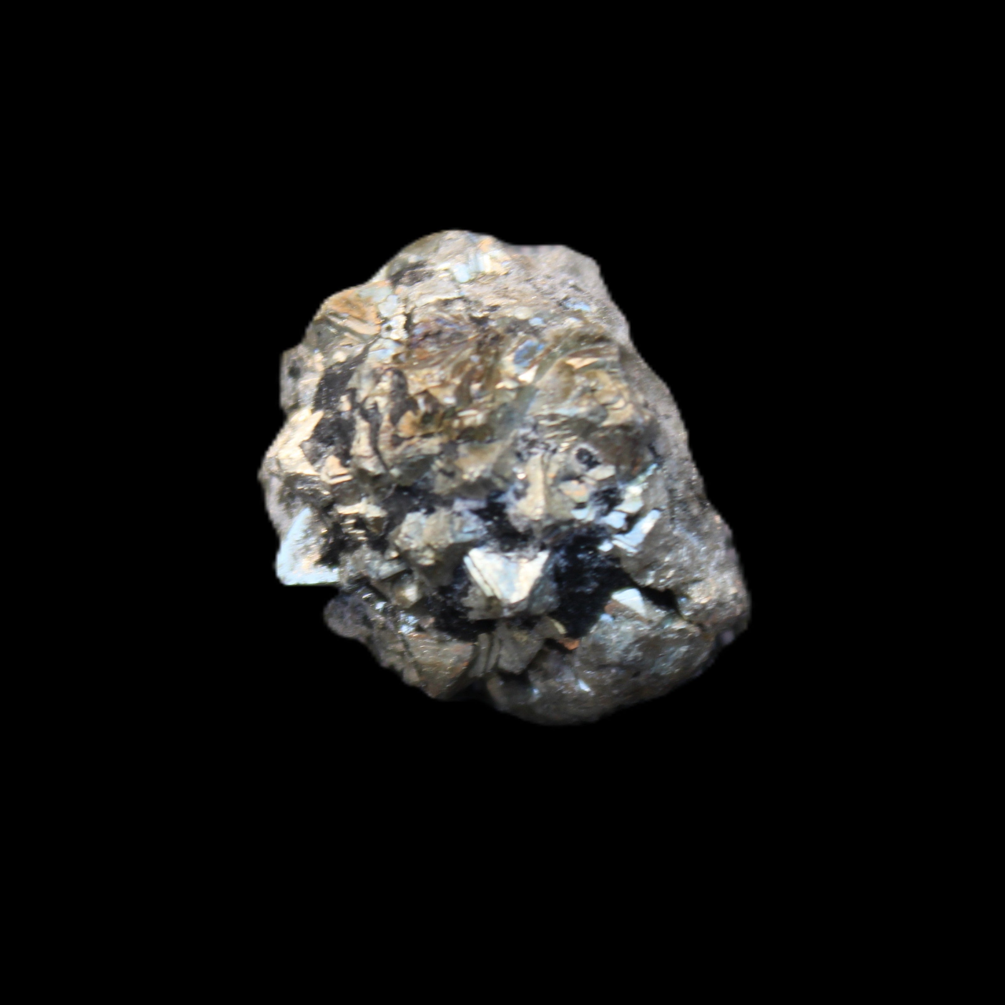 Chalcopyrite cluster from Pakistan 26-38mm 31-36g in sunlight - Rocks and Things Store