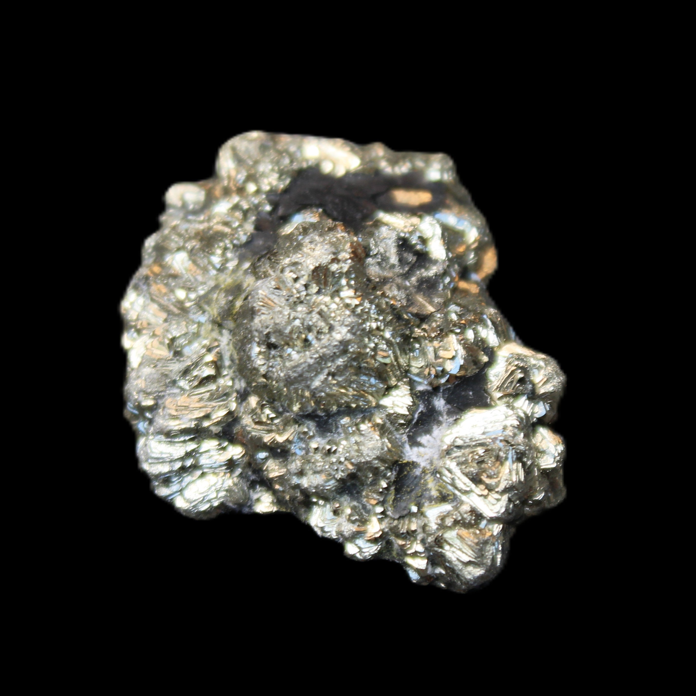 Chalcopyrite cluster from Pakistan 26-38mm 31-36g in sunlight - Rocks and Things Store