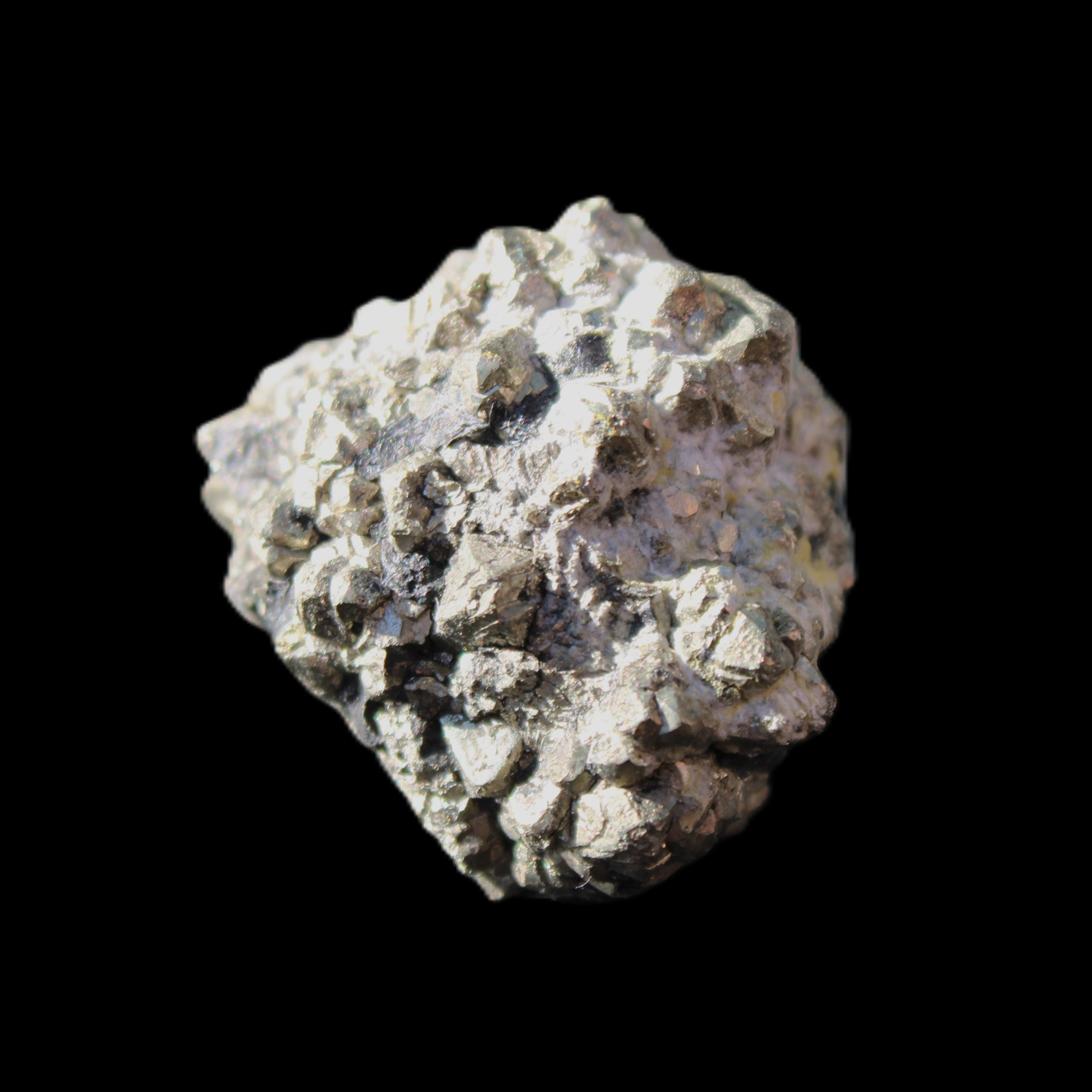 Chalcopyrite cluster from Pakistan 26-38mm 31-36g in sunlight - Rocks and Things Store