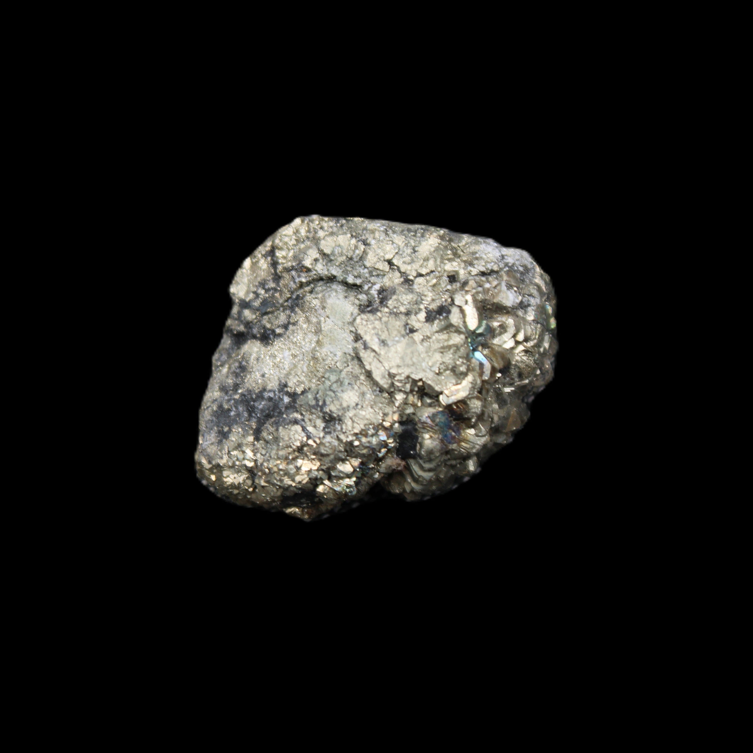 Chalcopyrite cluster from Pakistan 28-38mm 50-58g in sunlight - Rocks and Things Store