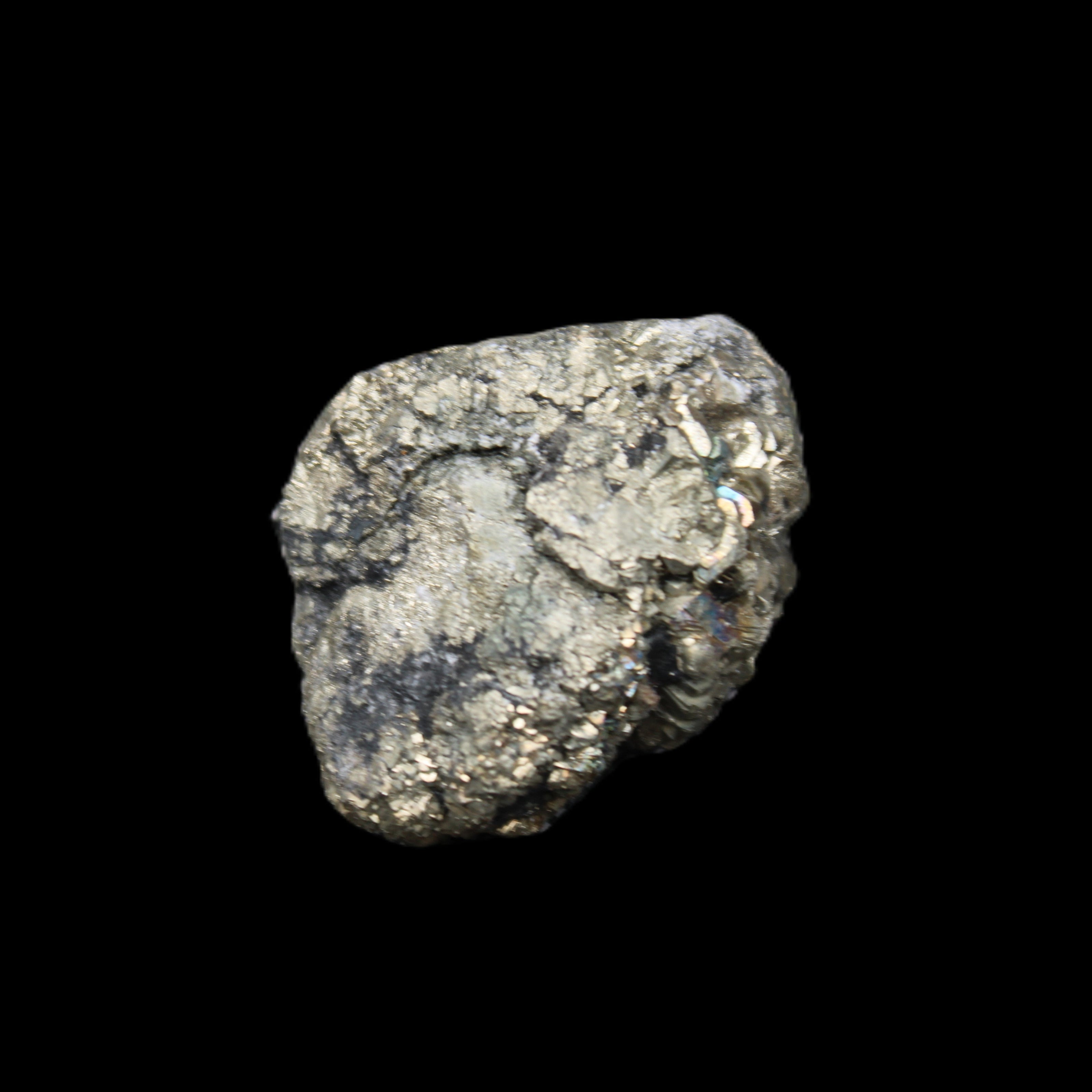 Chalcopyrite cluster from Pakistan 28-38mm 50-58g in sunlight - Rocks and Things Store