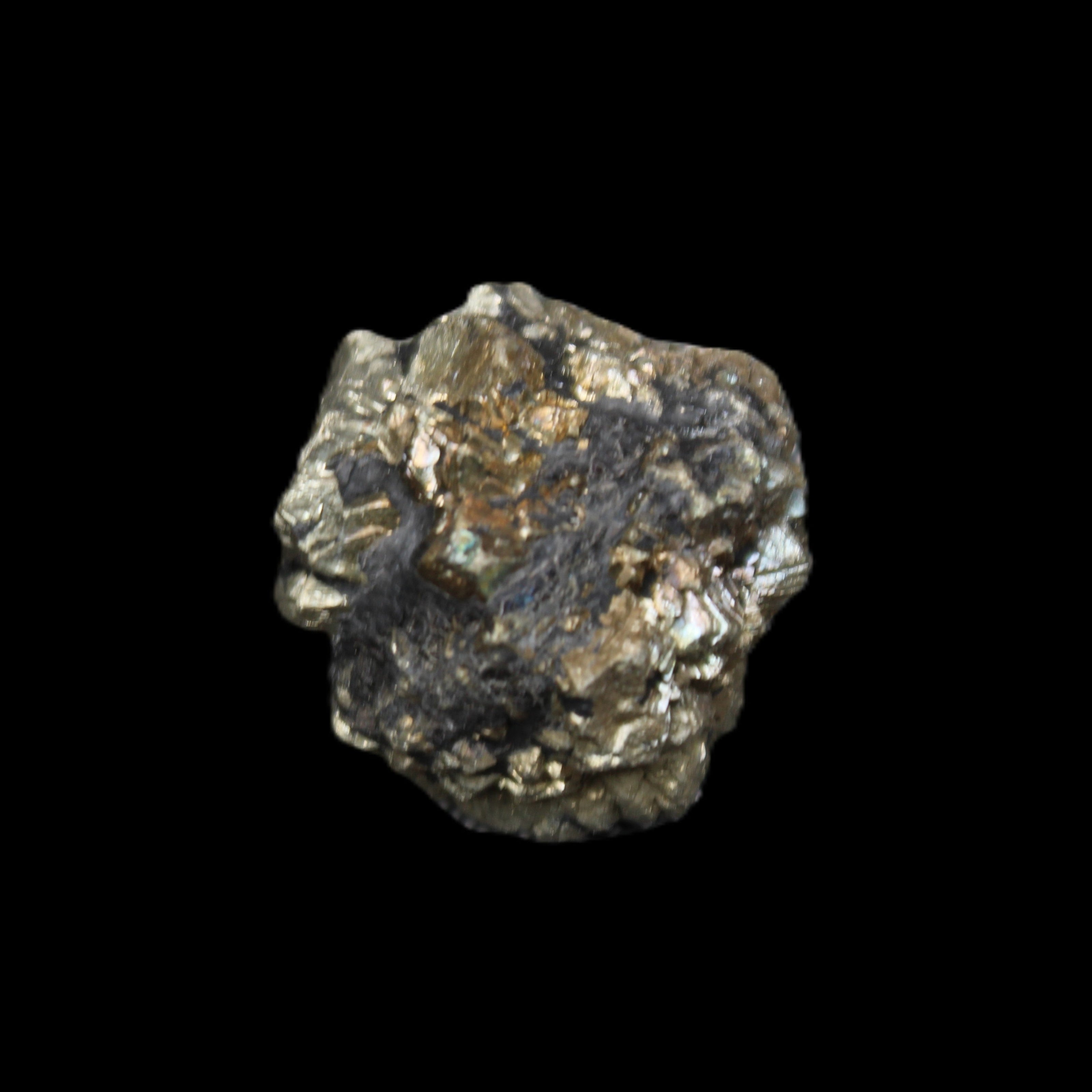 Chalcopyrite cluster from Pakistan 28-38mm 50-58g in sunlight - Rocks and Things Store