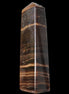 Chocolate Calcite obelisk 119*33 mm 222g in sunlight - Rocks and Things Store
