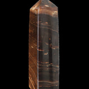 Chocolate Calcite obelisk 108*32mm 216g in sunlight - Rocks and Things Store