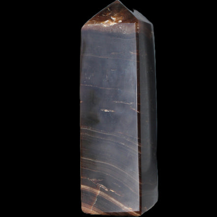 Chocolate Calcite obelisk 108*32mm 216g in sunlight - Rocks and Things Store