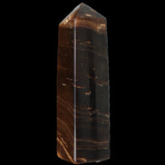 Chocolate Calcite obelisk 108*32mm 216g in sunlight - Rocks and Things Store