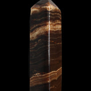 Chocolate Calcite obelisk 116*32mm 243g in sunlight - Rocks and Things Store