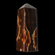 Chocolate Calcite obelisk 91*34mm 211g in sunlight - Rocks and Things Store