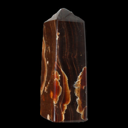 Chocolate Calcite obelisk 91*34mm 211g in sunlight - Rocks and Things Store