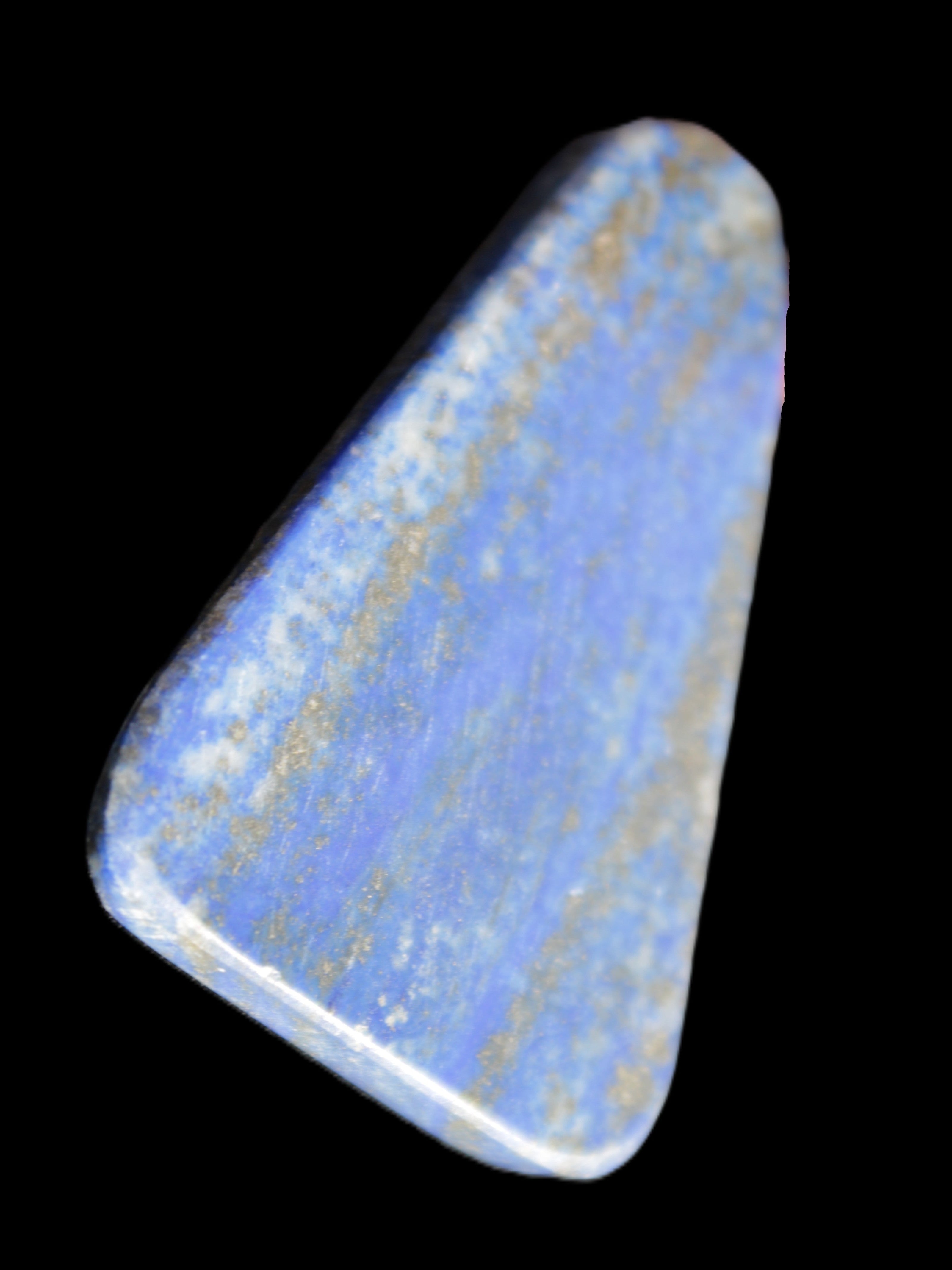 Lapis Lazuli rounded triangular pendant shape 37*6*54mm 25.2g in sunlight - Rocks and Things Store