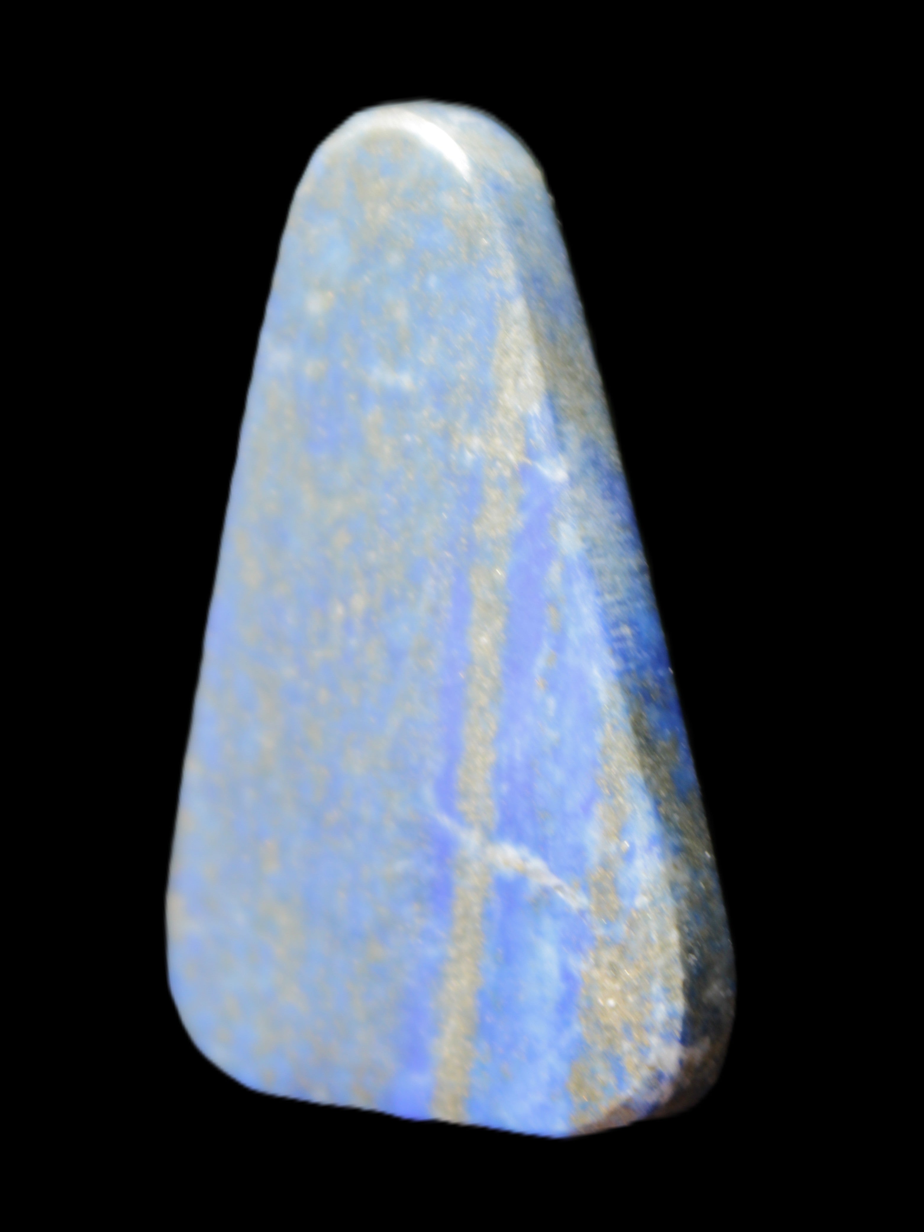 Lapis Lazuli rounded triangular pendant shape 33*5*43mm 18.8g in sunlight - Rocks and Things Store