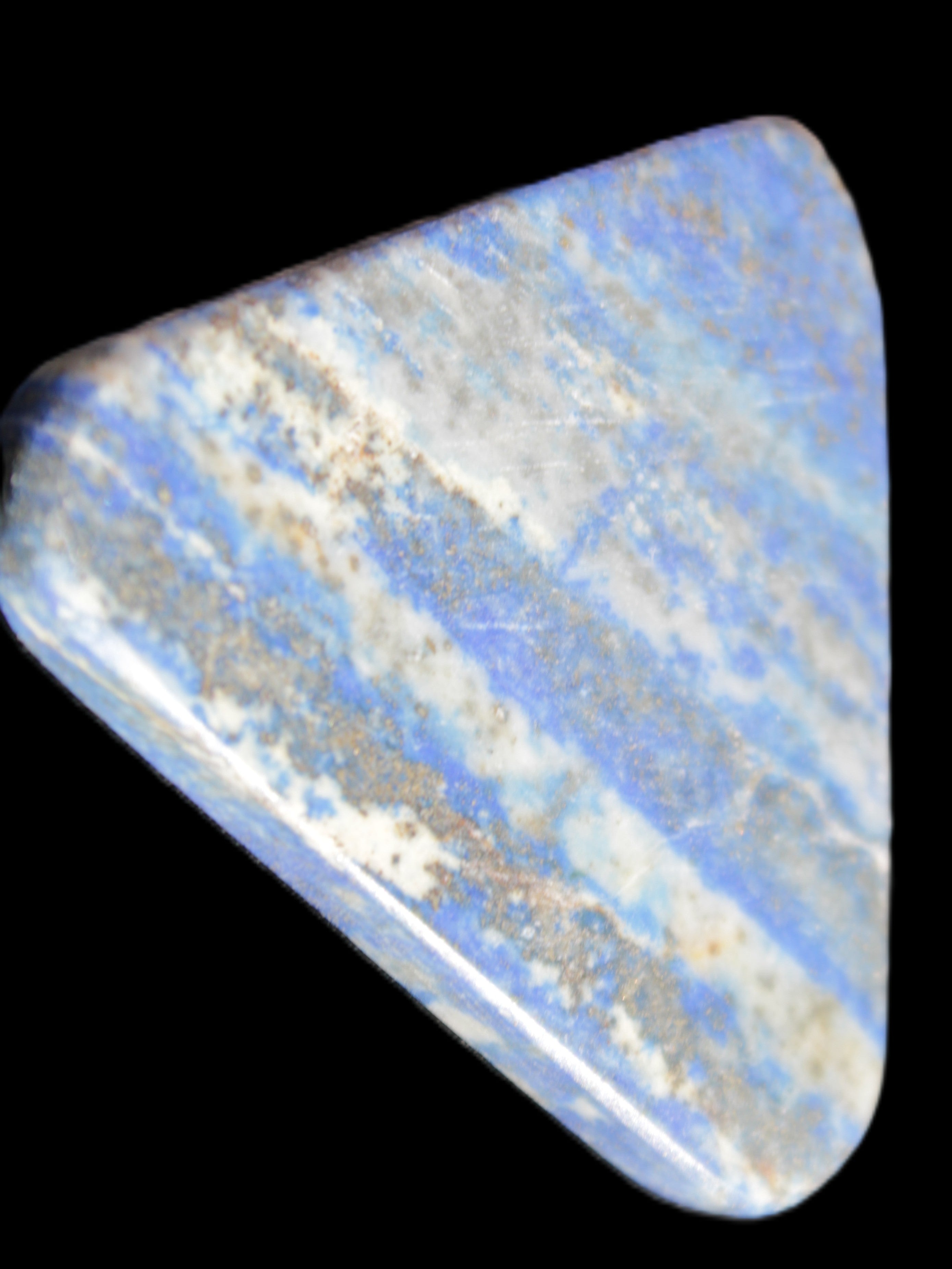 Lapis Lazuli rounded triangular pendant shape 56*5*43mm 28.8g in sunlight - Rocks and Things Store